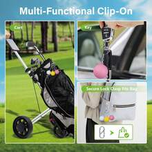 SANDIAN, Soft PU Ball Set, 3 Balls With Carabiner Clip, Bag Charms, Chains, White Yellow Pink Pack - 1 - View 7