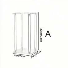 Acrylic Tall Flower Stand, Detachable Flower Rack, Suitable For T-Stage Events Reception Floral Display, Party Decor Home, Wedding Ceremony Balloon Display, Wedding Floral Display Stand - Clear - View 10