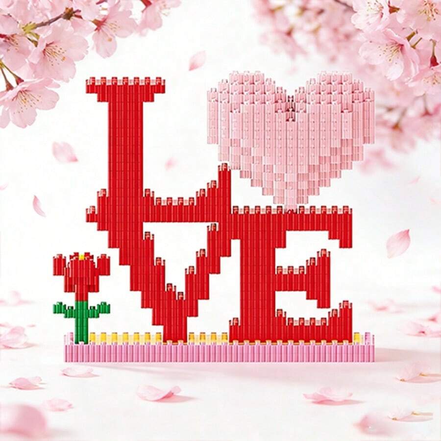 Bộ xếp hình tình yêu ngày Valentine - Bộ xếp hình tình yêu lãng mạn - Đồ chơi xếp hình tình yêu tự làm ngày Valentine - Nhiều màu - Xem 1