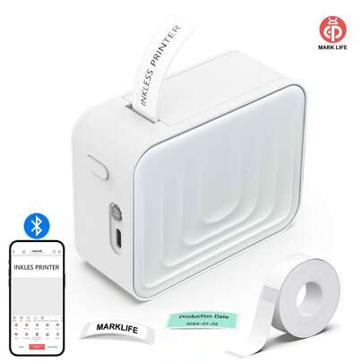 Marklife M1 라벨 메이커, 열전사 프린터, 무선 연결 기능이 있는 휴대용 블루투스 마이크로 라벨 프린터, 스마트폰에 적합한 다양한 템플릿 제공, 작동하기 쉬움, 사무실, 가정 및 조직 사용에 적용 가능, USB를 통해 충전 가능. 어머니의 날 선물로 사용할 수 있습니다.