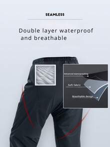 Conjunto impermeable y a prueba de viento de alta calidad y durabilidad, chaqueta y pantalón de lluvia gruesos para hombres y mujeres, adecuado para ciclismo, viajes, senderismo, camping y pesca al aire libre - Múltiples estilos - Ver 12
