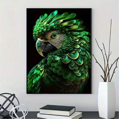 1件套创意图案DIY钻石画套装，全圆钻马赛克艺术品，适合初学者，家居墙面装饰，生日、圣诞节、万圣节、感恩节礼物，无框