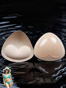 4,33 pol/11 cm - 1 par de bojos de silicone autoadesivos, grossos e invisíveis, ideais para biquínis e maiôs, com bojos para realçar o busto, em cor sólida. - Multicolorido - Ver 1