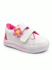 Girls' Sneakers, Children's Footwear, Back-To-School Fashion, Floral Print. - Pink - View 7