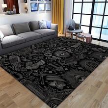 Gothic-Style Floor Mat - Suitable For Use On Floors, Featuring Crow, Eye, And Floral Patterns - Large Carpet For Living Room, Bedroom, And Bathroom - Thick And Soft, Ideal For Halloween And Christmas Home Decor - Indoor Floor Mat, Bathroom Rug, Mysterious Design, Thick Plush Texture, Seasonal Decoration, Perfect Choice For Thanksgiving - 1PC - 查看 12