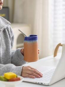 1 chiếc cốc sứ tráng men phản ứng dung tích lớn 500ml, thích hợp làm cốc cà phê, cốc espresso, cốc có ống hút, cốc sữa ăn sáng, cốc latte art, cốc bia, cốc latte, cốc espresso, cốc sứ, cốc sứ tráng men phản ứng, cốc latte art, cốc nước gia dụng. - Nhiều màu - Xem 6