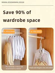 360° Rotating Vertical Wardrobe Storage Rack, Space-Saving Multi-Function Closet Hanger, Can Hold 5 Garments At Once, Suitable For Shirts, Sweaters, Jackets, Home And Dorm Use - Multicolor - View 6