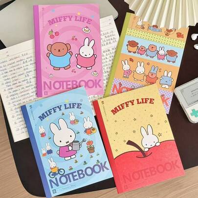  Bộ/1 cuốn sổ tay B5 hình thỏ Miffy xinh xắn, bền chắc, chất liệu hoạt hình, kiểu dáng ngang, hoàn hảo làm quà sinh nhật cho bạn cùng lớp, quà bất ngờ cho bạn bè, lựa chọn hàng đầu cho quà tặng khai giảng năm học.