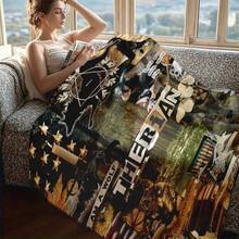 1PC Therian Delta Therian Symbol Flannel Throw Blanket 50"X60" (Multiple Sizes) - Vintage Collage Of Feline Animals, Mystical Botanical Elements & Pride Flag, Tapestry Wall Hanging, Alterhuman Identity Gift, Room Decor, Perfect For Sofa, Bed, Office -280gsm - 多色 3 - 查看 3