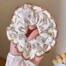 1pc New Lace Scrunchie, Girly Hair Tie, High Elasticity No Damage Hair Accessory - Multicolor - View 7