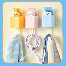 Miniso 千川八件/兔/千川夏日卡通伸缩挂钩，可爱夏日限定版，免钉安装，适用于客厅卧室，最佳礼物，PP材质（1个） - 彩色 - 查看 2
