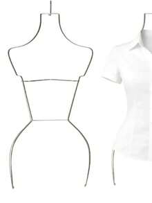 Silueta maniquí metálica para exhibición de ropa, ideal para mostrar blusas, vestidos y outfits de forma elegante, mejorar la presentación de tus prendas y dar un toque profesional a tu tienda, boutique o emprendimiento - Ver 10