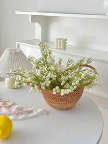 4 Bunches Artificial Baby's Breath Flower Bouquet, Artificial Flowers & Plants For Home Decor, Kitchen, Dining Table, Living Room, Bedroom, Tabletop, Engagement, Wedding, Bridal Bouquet, Party, Valentine's Day, Mother's Day, Thanksgiving, New Year, Birthday Gift - Multicolor - View 10