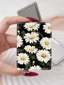 1PC Pastoral British Style Floral Series Makeup Mirror, Foldable, Lightweight, Ultra-Thin, Convenient, Durable PU Leather, Suitable For Various Occasions, Travel, Parties, Work, School, Suitable For All Ages, Universal - Multicolor - View 16