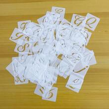 65pcs Reusable Plastic Letter Stencils: Alphabet, Numbers And Symbols, Suitable For Painting On Wooden Items - Calligraphy Style Craft Templates - Sets - View 1