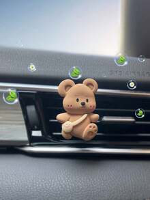 1 pieza Difusor de fragancia en forma de oso para rejilla de ventilación de coche (incluye 2 hojas de fragancia sólida con aroma a osmanto) - Unitalla - Ver 12