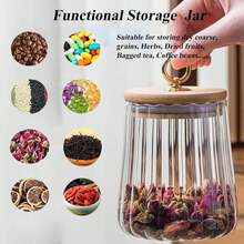 2 X 650ml Glass Jars With Lids – Clear Cute Storage Canisters 22 Oz For Sugar, Coffee, Tea & Candy – Kitchen - View 4