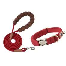 Bộ 2 món gồm vòng cổ và dây dắt chó, dây dắt bằng nylon với tay cầm dày, dây đeo cổ mềm mại, vòng cổ có thể điều chỉnh, phù hợp cho chó nhỏ, vừa và lớn khi đi dạo và huấn luyện. - Nhiều màu - Xem 18