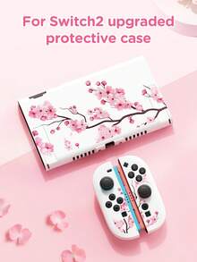 2025新款配件，粉色樱花图案保护壳/保护套，兼容Switch 2/Switch NS/Switch OLED/Lite，适用于Switch 2/Switch主机，全套包含收纳袋，Switch玩家的最佳礼物 - 彩色 - 查看 6