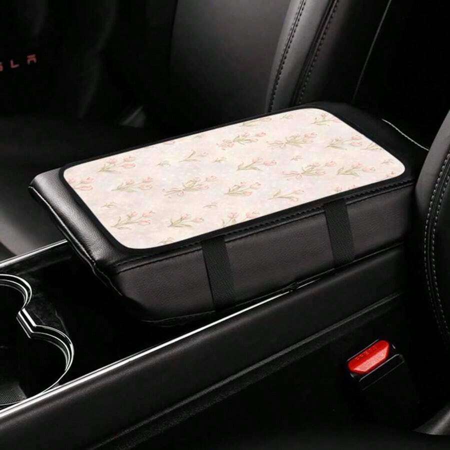 1件郁金香印花汽车扶手套中央扶手箱垫 - 鬱金香 - 查看 1