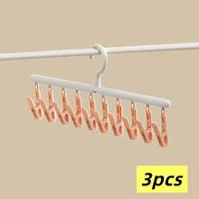 1/2/3 piezas Tendedero giratorio multifunción, adecuado para secar calcetines, ropa interior, 10 pinzas Percha para ropa resistente al viento - Ver 14