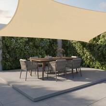 1 Set Of Large Rectangular Waterproof Sunshade Sail, Providing 98% UV Protection, Suitable For Courtyards, Gardens, Swimming Pools And Outdoor Camping. Includes Steel Cables For Installation. - Multicolor - View 2