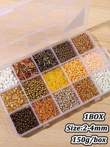 1 Box 15 Compartments Mixed Glass Seed Beads, DIY Jewelry Making Kit Suitable For Beginners To Make Bracelets, Necklaces And Other Jewelry - 15-compartment Box - View 11