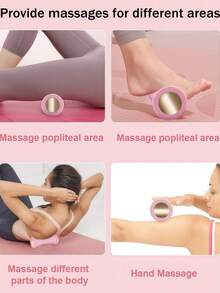 1 Set (4pcs) Portable Sports Massage Kit, Deep Tissue Muscle Massage, Includes Spiky Massage Ball, Foot Massage Roller, Massage Stick, Massage Roller, Suitable For Gym, Home, Yoga Studio To Relax Muscles On Feet, Back, Neck, Muscles, Hands - Multicolor - View 4
