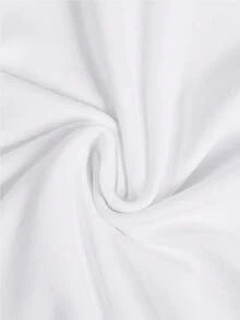Camiseta de hombros caídos con estampado de letras - Blanco - Ver 5