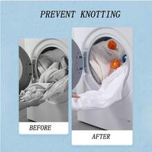 5Pcs Gourd Shaped Net Design Laundry Hair Catcher Balls, Floating Hair Removal Balls Effectively Trap Loose Hair And Debris, Keep Washing Machine And Garments Clean, Reusable Household Laundry Filter Balls For Daily Clothes Washing - 5PC - 查看 3
