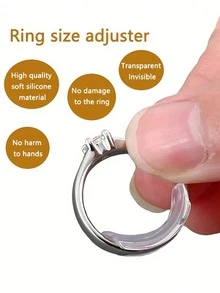 Ajustador/Fijador/Reductor de anillos - Ajustador de talla de anillo invisible adecuado para bodas/eventos - Uso temporal y permanente para todo tipo de anillos - multicolor - Ver 5