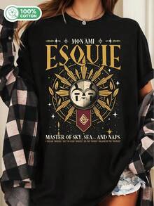 Whee Whoo Funny Esquie T Shirt, Expedition 33 Shirt, Esquie Mon  Sweater, Gng Tee, Dark Fantasy Shirt, Rpg Gamer Tee, Esquie Shi.Png - 黑色 - 查看 1