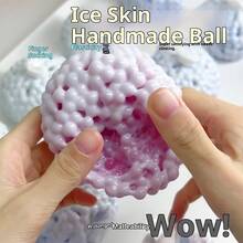 1 st. Squishy Mochi-klämleksak, handgjord mjuk stresslindrande boll, långsamt återstudsande klämleksak, perfekt present till födelsedag, högtider - Multifärgad - Visa 7