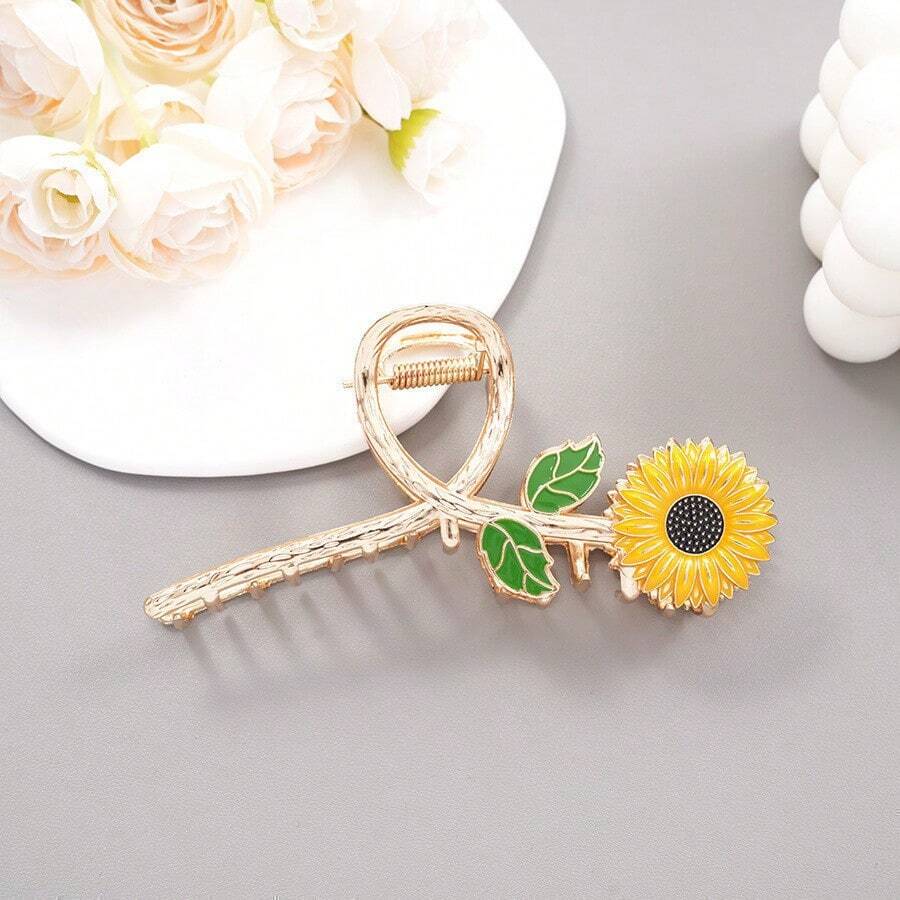 Metal Flower Hair Clips, Claw Flower Hairpins - MODELO8 - View 1
