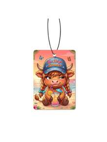 4pcs/Set Highland Cow Car Fragrance Hanging Decor, Can Be Hung On Rearview Mirror, Cute Car Interior Decoration, Fashionable Rearview Mirror Pendant, Car Accessories For Women And Girls, Fragrance Decor, Sweet Gift For Friends And Girlfriends - Multicolor - View 16