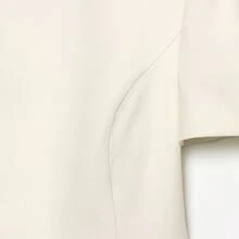 2026新款棕色优雅休闲泡泡袖修身迷你连衣裙，2026圆领修身短袖带口袋连衣裙，百搭女装，适合派对、婚礼、生日、外出、约会、早午餐、办公室、工作等场合，时尚正装，2026夏季热销女装 - 象牙白色 - 查看 9