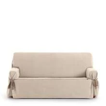 Kiva Universal 2-Seater Sofa Cover, One-Piece Design With Tie Fastening, Various Colors Available - Sofa Cover With 4 Firm Fastening Points - 生中段 - 查看 3
