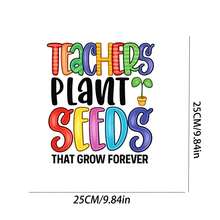 4 Sheets Teachers' Day Iron On Transfers,  DTF Transfer Ready To Press For T-Shirts,  Teach Love Inspire   Teachers Plant The Seeds Of Knowledge That Will Grow Forever   Rainbow Apple Pencil Teacherlife   Teachers Plant Seeds That Grow Forever , Easy Heat Transfer For Clothing, T-Shirts, Jeans, Backpacks, Hats & Pillows,  Washable Stickers Perfect For Casual Style, Ideal Gift For Women And Men. - A - 查看 8