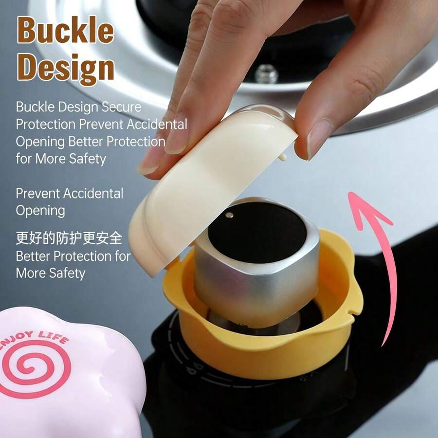 Cubierta protectora para interruptor de estufa de gas, protector de para perilla de gas natural, cubierta envolvente completa para botón de quemador de estufa, anti-aceite - Ver 1