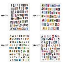 4/8/12sheets Magazine Letter Stickers Vintage Scrapbook Letters Stickers Small Ransom Alphabet Sticker For Scrapbooking Supplies Journaling Laptop Water Bottle DIY Crafts Gift Junk Journal - Letter 2 + New - View 13
