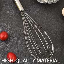 Set 3 buah Pengocok Tangan Stainless Steel, 8 inci + 10 inci + 12 inci, Alat Pembuat Kue Minimalis Modern, Pengocok Telur, Pengaduk Krim, Pembuih Susu - Grey - View 6