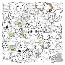 104pcs Ganadi Stickers, Cute Cartoon Dog Mood Stickers, DIY Decor For Water Bottle, Laptop, Luggage, Guitar, Phone, Notebook, Scrapbook, Graduation Gift, Party Decor, Adult Anime Stickers - White - View 1