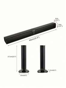 Sistema de sonido inalámbrico para teatro en casa con 4 altavoces, audio estéreo de 20W - Compatibilidad universal para TV/teléfono/PC, regalo perfecto para amantes de la música - Negro - Ver 3