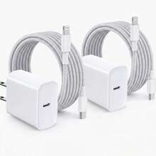 尼龙编织 Type-C 转 Lightning 数据线 100 厘米（3.3 英尺）灰色 + 30W 美规墙式充电器高效充电适配器套装，兼容 14/13/12/11 Pro Max Plus 系列 - 美規A型插(110-127V) - 查看 13