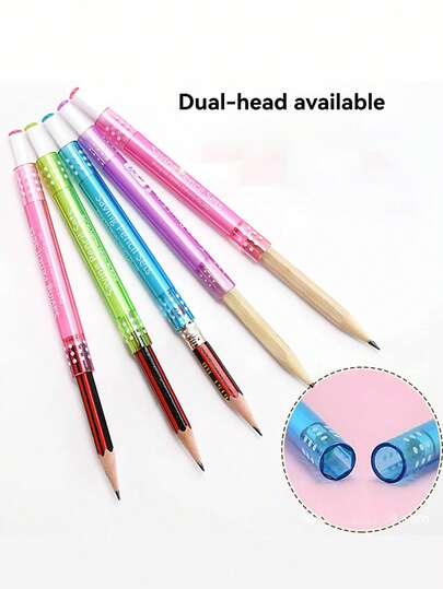 Double-Ended Pencil Extender, Pencil Connector Extender For Students, Metal Sketch Pencil Holder, Single-Ended Pencil Extender, Pencil Lengthener, Connector For Students, Metal Sketch Pencil Holder, Single-Ended Pencil Extender, Pencil Lengthener, Connector