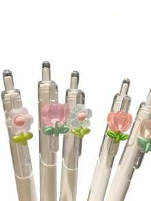 Bút bi gel Fresh Ins-Style hình hoa, bút bấm chất lượng cao với thiết kế hoa dễ thương, phù hợp cho học sinh, viết trơn tru, dụng cụ học tập, quà tặng. - Nhiều màu - Xem 9