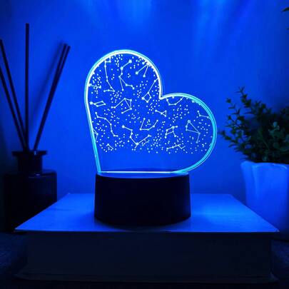 1 chiếc đèn ngủ hình chòm sao sáng tạo, đèn bàn trang trí, điều khiển cảm ứng đổi 7 màu, đèn ngủ nhỏ bằng acrylic, quà tặng sinh nhật, quà tặng ngày lễ