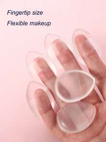 6pcs Silicone Makeup Sponge Set | Portable Travel Makeup Tools | Concealer Foundation Retouch | Washable & Reusable - Multicolor - View 5