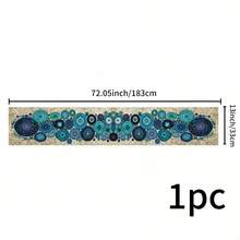 1 Reusable Household Kitchen Table Flag, Featuring A Fresh Polka Dot Circular Pattern, Made Of Linen Fabric, Suitable For Home Table Decoration, Party Decoration, Party Supplies, Holiday Decorations, And Holiday Items. There Are Multiple Sizes To Choose From, And They Can Also Be Given As Gifts. - Multicolor - View 18