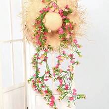 1pc 210cm Daisy Flower Wreath, Spring/Summer Artificial Wildflower Garland Decor, Includes Daisy, Lavender, Vines For Fireplace, Wedding Arch, Entryway, Staircase - Multicolor - View 2